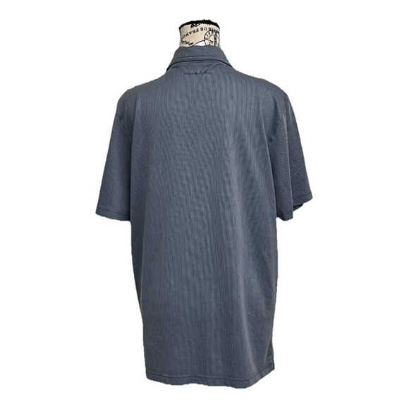 Travis Mathew Grey Striped Great The Zinna Polo Preppy Golf Rugby Mens Outdoor - Picture 5 of 10